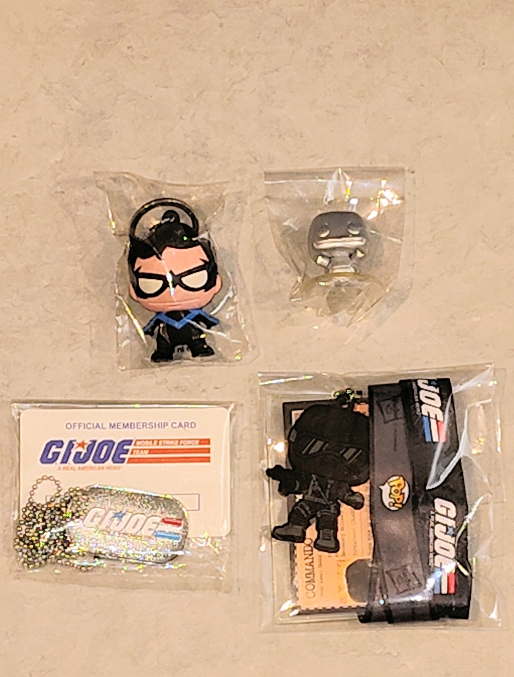 FUNKO POP BUNDLE G.I. JOE COMMANDER DC NIGHTWING GI JOE NECKLACE & MINI POKÈMON